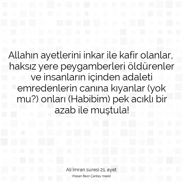 Ayetbul | Kuran Mealleri | Quran | Ali İmran suresi 21. ayet