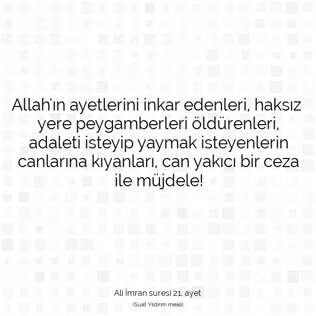 Ayetbul | Kuran Mealleri | Quran | Ali İmran suresi 21. ayet