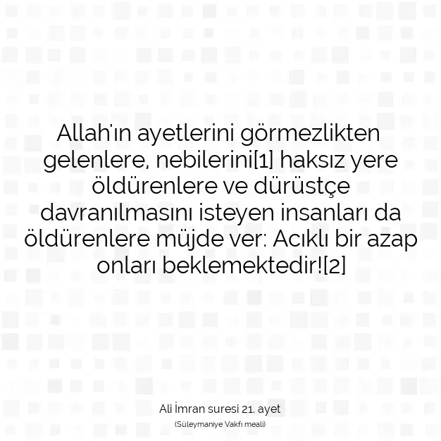 Ayetbul | Kuran Mealleri | Quran | Ali İmran suresi 21. ayet