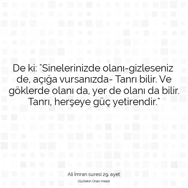 Ayetbul | Kuran Mealleri | Quran | Ali İmran suresi 29. ayet