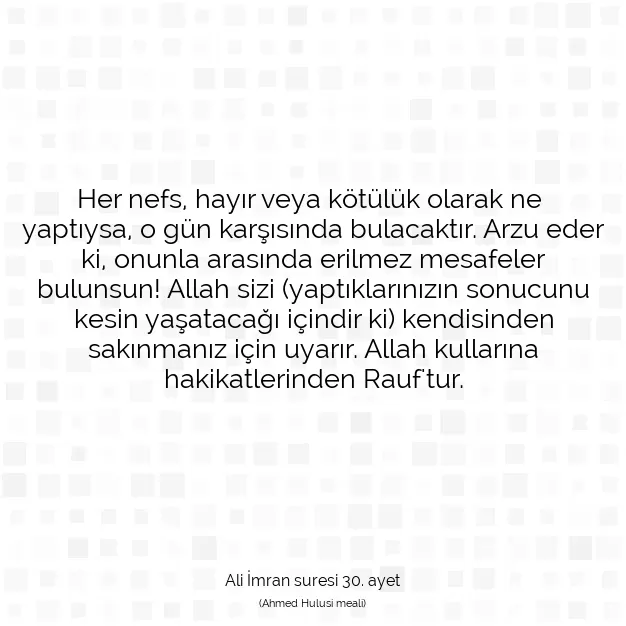 Ayetbul | Kuran Mealleri | Quran | Ali İmran suresi 30. ayet