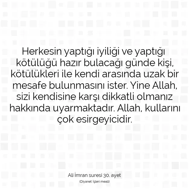 Ayetbul | Kuran Mealleri | Quran | Ali İmran suresi 30. ayet