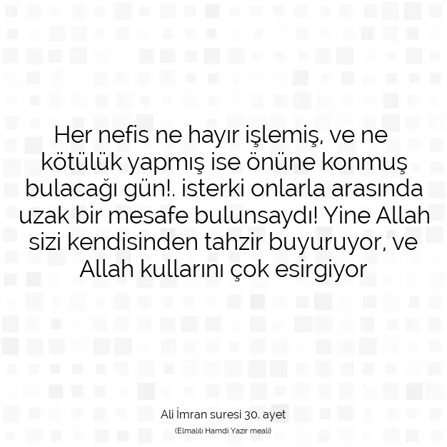 Ayetbul | Kuran Mealleri | Quran | Ali İmran suresi 30. ayet