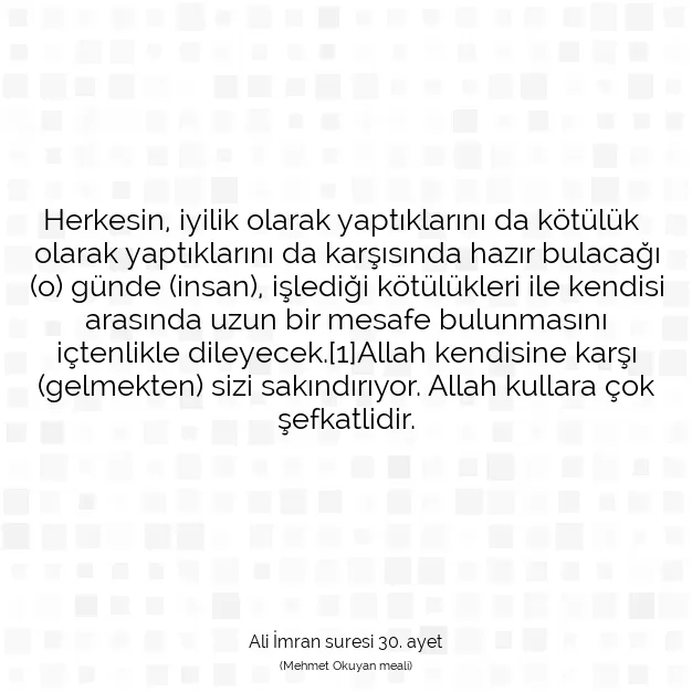 Ayetbul | Kuran Mealleri | Quran | Ali İmran suresi 30. ayet