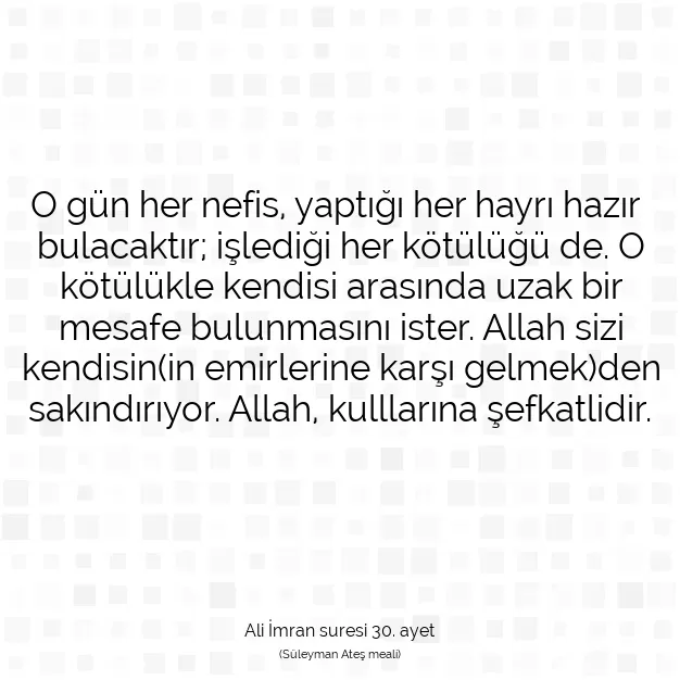 Ayetbul | Kuran Mealleri | Quran | Ali İmran suresi 30. ayet