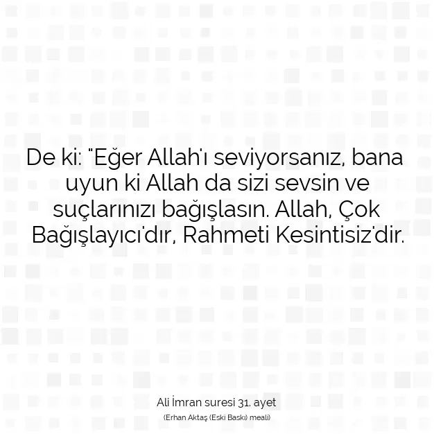 Ayetbul | Kuran Mealleri | Quran | Ali İmran suresi 31. ayet