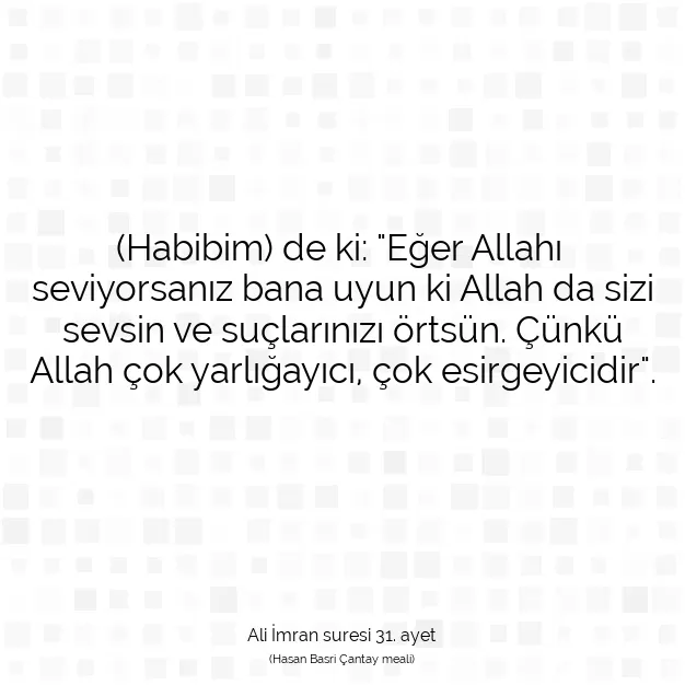 Ayetbul | Kuran Mealleri | Quran | Ali İmran suresi 31. ayet