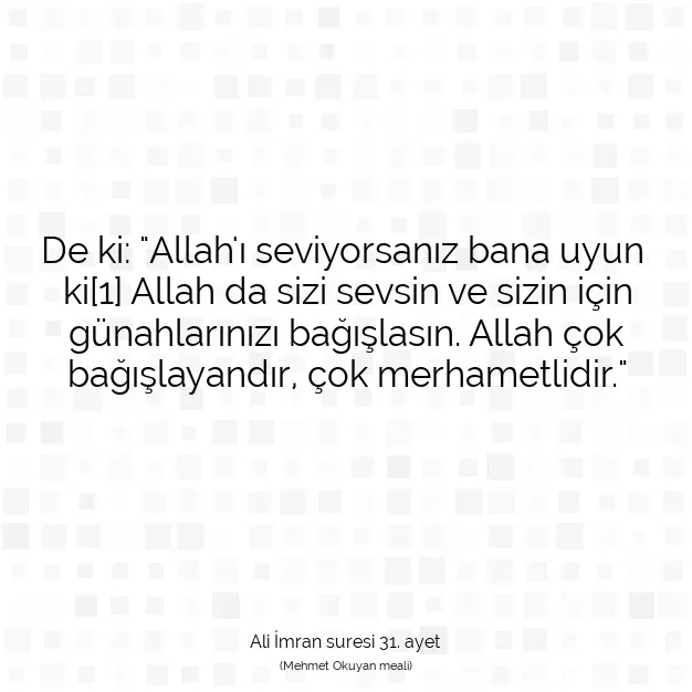 Ayetbul | Kuran Mealleri | Quran | Ali İmran suresi 31. ayet