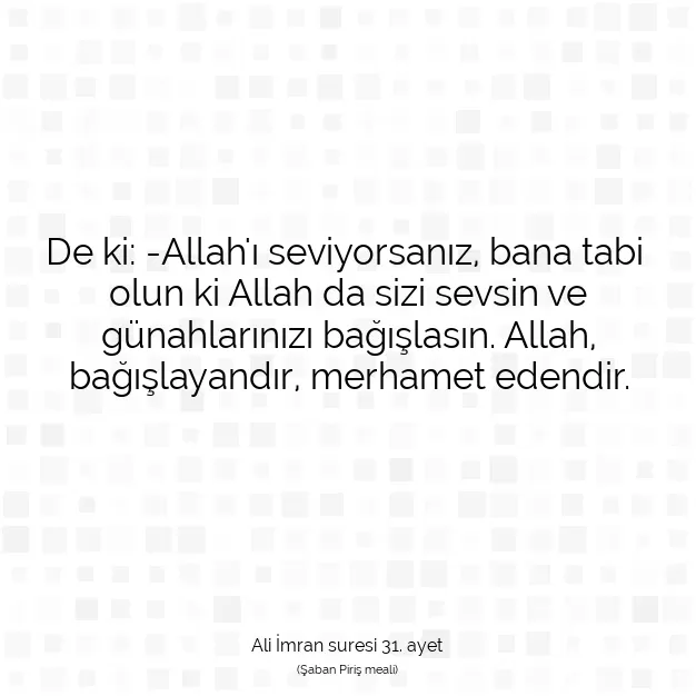 Ayetbul | Kuran Mealleri | Quran | Ali İmran suresi 31. ayet