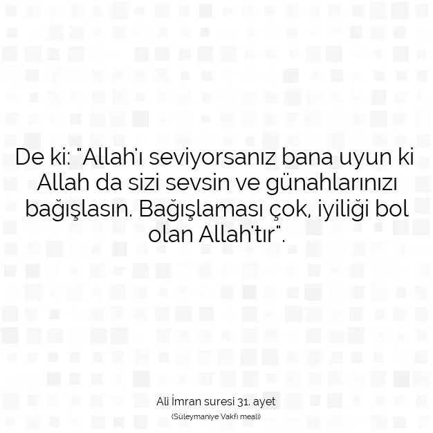 Ayetbul | Kuran Mealleri | Quran | Ali İmran suresi 31. ayet