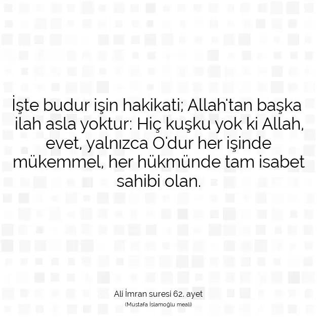 Ayetbul | Kuran Mealleri | Quran | Ali İmran suresi 62. ayet