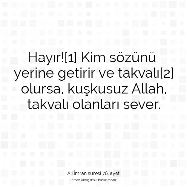 Ayetbul | Kuran Mealleri | Quran | Ali İmran suresi 76. ayet