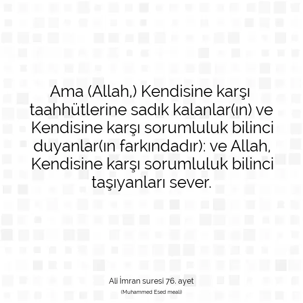 Ayetbul | Kuran Mealleri | Quran | Ali İmran suresi 76. ayet