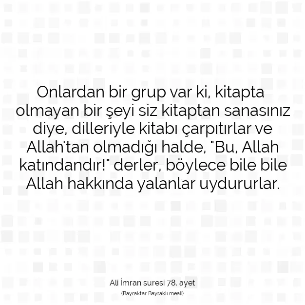 Ayetbul | Kuran Mealleri | Quran | Ali İmran suresi 78. ayet