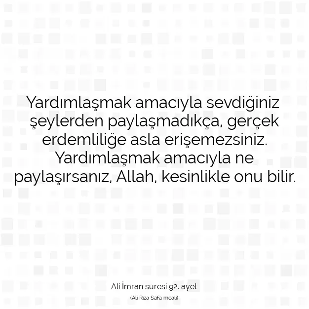 Ayetbul | Kuran Mealleri | Quran | Ali İmran suresi 92. ayet