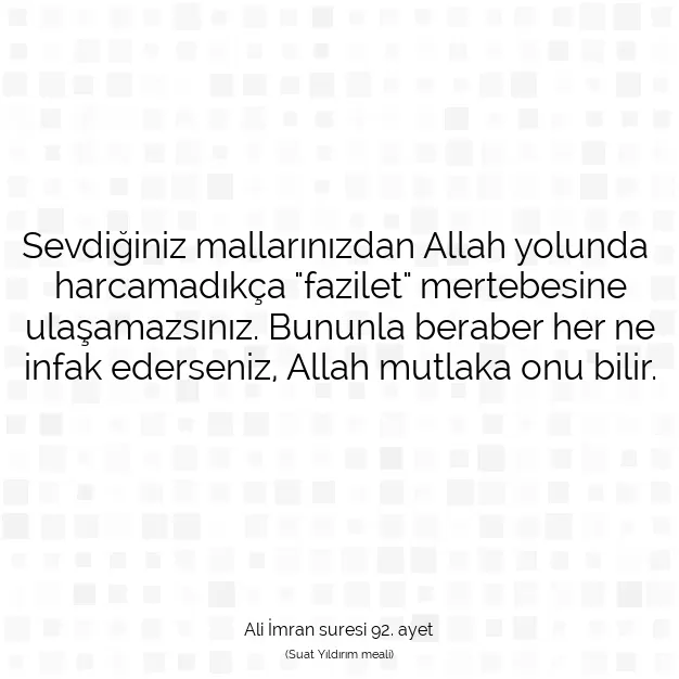 Ayetbul | Kuran Mealleri | Quran | Ali İmran suresi 92. ayet