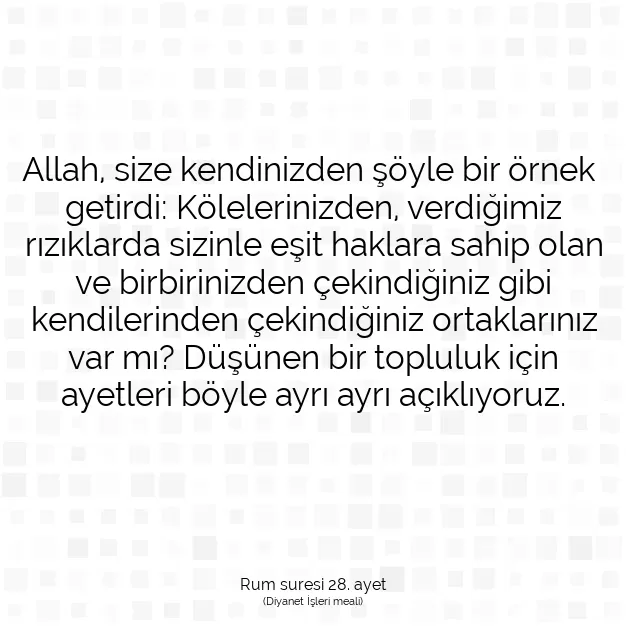 Ayetbul | Kuran Mealleri | Quran | Rum suresi 28. ayet