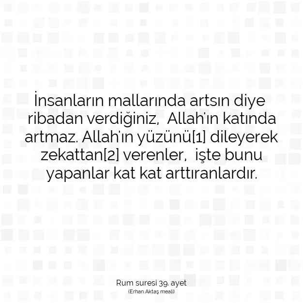 Ayetbul | Kuran Mealleri | Quran | Rum suresi 39. ayet