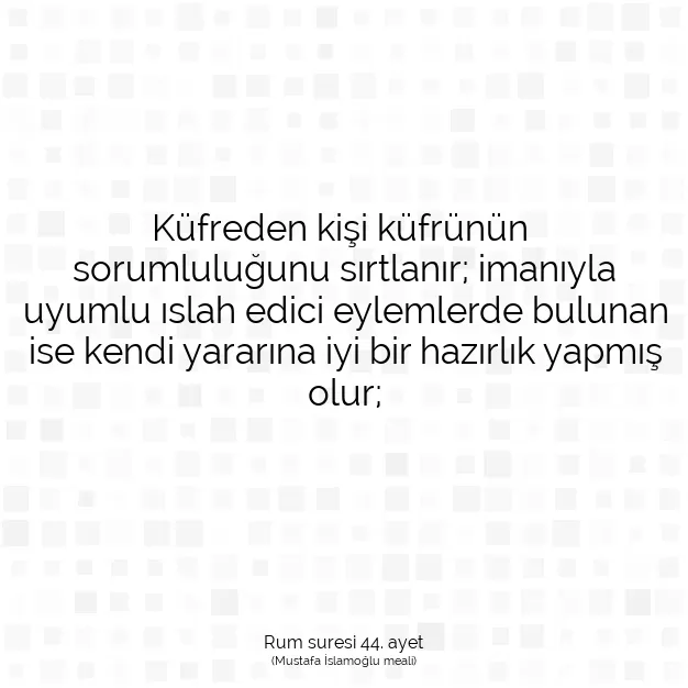 Ayetbul | Kuran Mealleri | Quran | Rum suresi 44. ayet