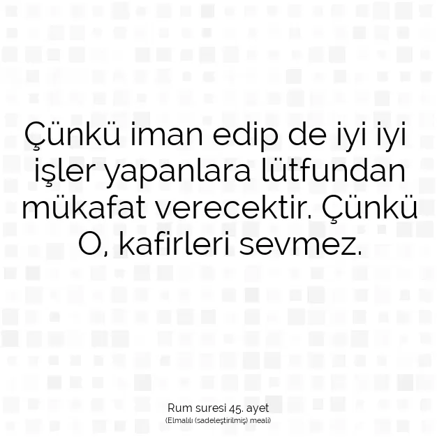 Ayetbul | Kuran Mealleri | Quran | Rum suresi 45. ayet