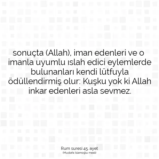 Ayetbul | Kuran Mealleri | Quran | Rum suresi 45. ayet