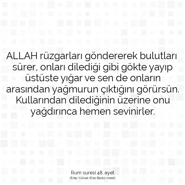 Ayetbul | Kuran Mealleri | Quran | Rum suresi 48. ayet