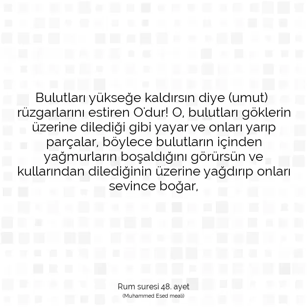 Ayetbul | Kuran Mealleri | Quran | Rum suresi 48. ayet