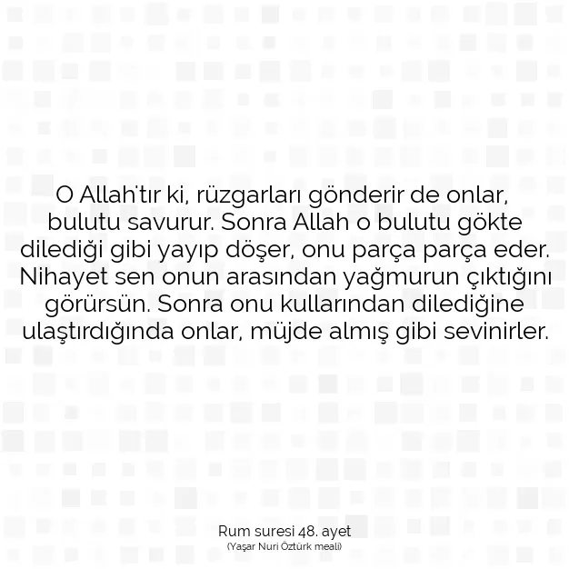 Ayetbul | Kuran Mealleri | Quran | Rum suresi 48. ayet