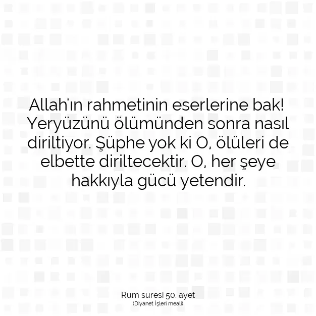 Ayetbul | Kuran Mealleri | Quran | Rum suresi 50. ayet