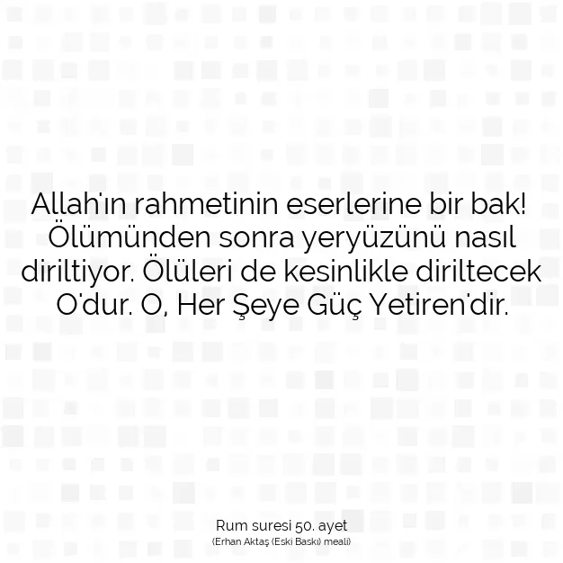 Ayetbul | Kuran Mealleri | Quran | Rum suresi 50. ayet