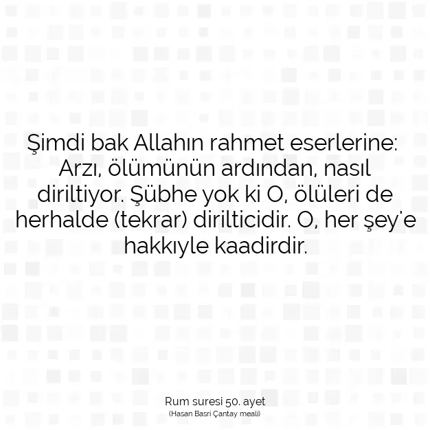 Ayetbul | Kuran Mealleri | Quran | Rum suresi 50. ayet