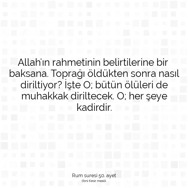 Ayetbul | Kuran Mealleri | Quran | Rum suresi 50. ayet