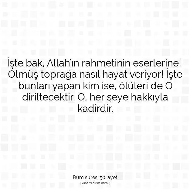 Ayetbul | Kuran Mealleri | Quran | Rum suresi 50. ayet