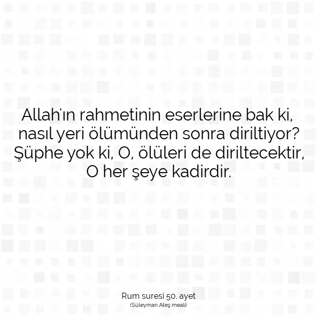 Ayetbul | Kuran Mealleri | Quran | Rum suresi 50. ayet