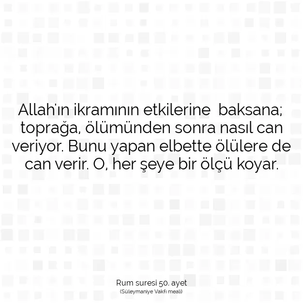 Ayetbul | Kuran Mealleri | Quran | Rum suresi 50. ayet