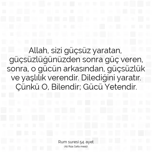 Ayetbul | Kuran Mealleri | Quran | Rum suresi 54. ayet