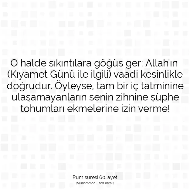 Ayetbul | Kuran Mealleri | Quran | Rum suresi 60. ayet