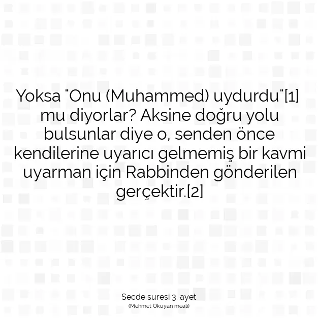 Ayetbul | Kuran Mealleri | Quran | Secde suresi 3. ayet