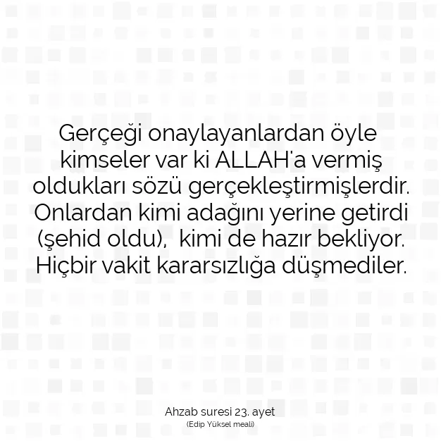 Ayetbul | Kuran Mealleri | Quran | Ahzab suresi 23. ayet