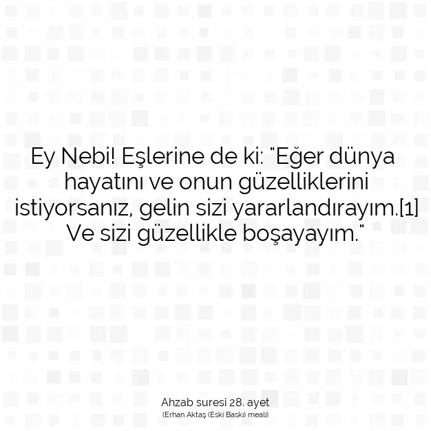 Ayetbul | Kuran Mealleri | Quran | Ahzab suresi 28. ayet