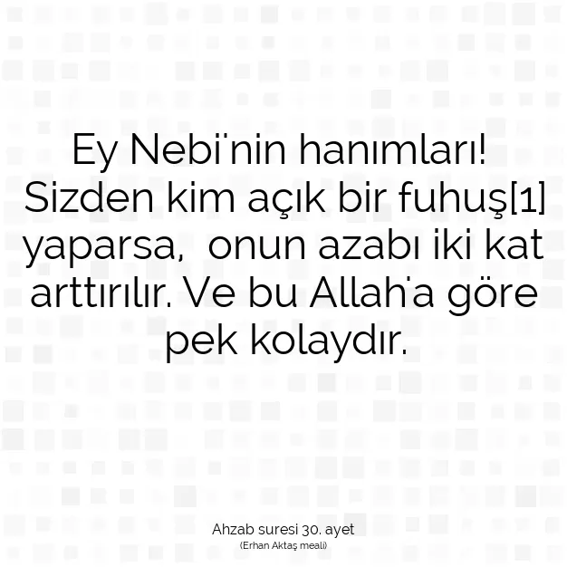 Ayetbul | Kuran Mealleri | Quran | Ahzab suresi 30. ayet