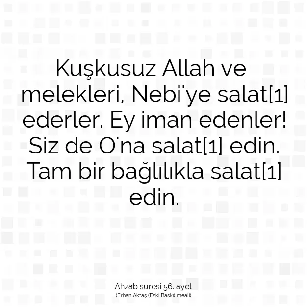 Ayetbul | Kuran Mealleri | Quran | Ahzab suresi 56. ayet