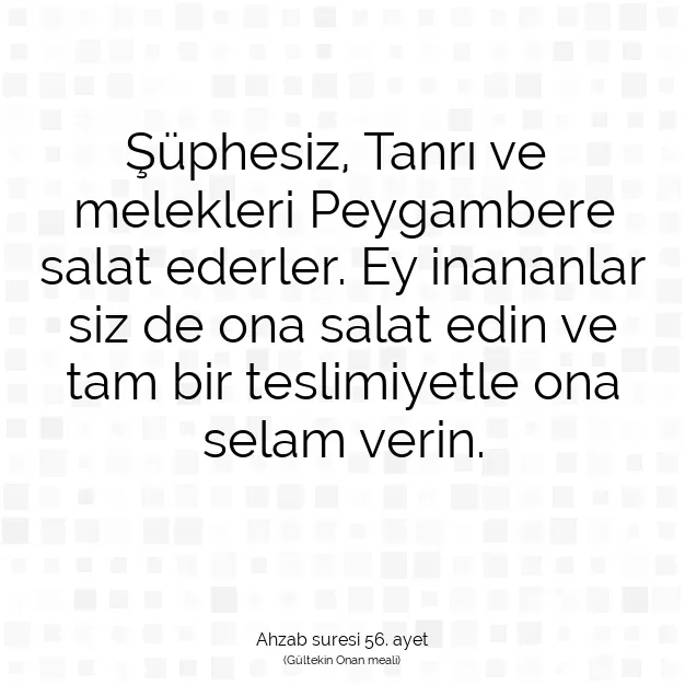 Ayetbul | Kuran Mealleri | Quran | Ahzab suresi 56. ayet