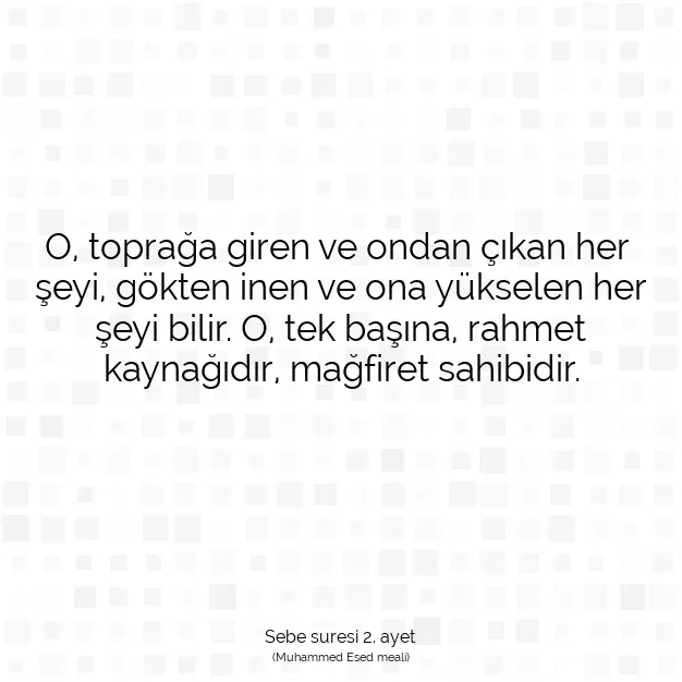 Ayetbul | Kuran Mealleri | Quran | Sebe suresi 2. ayet