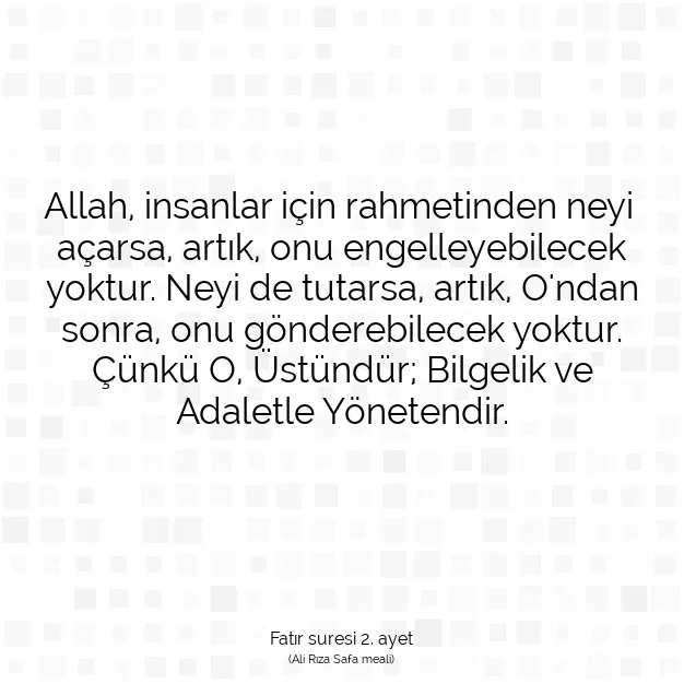 Ayetbul | Kuran Mealleri | Quran | Fatır suresi 2. ayet