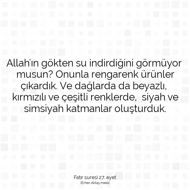 Ayetbul | Kuran Mealleri | Quran | Fatır suresi 27. ayet