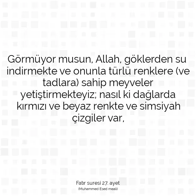 Ayetbul | Kuran Mealleri | Quran | Fatır suresi 27. ayet