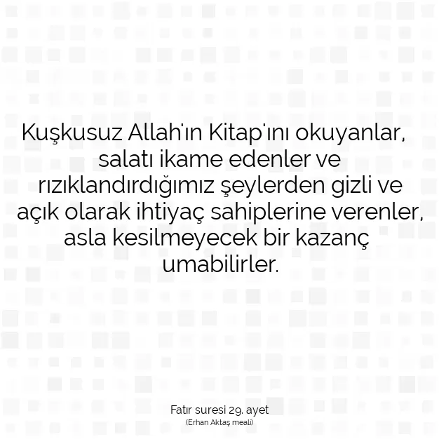 Ayetbul | Kuran Mealleri | Quran | Fatır suresi 29. ayet