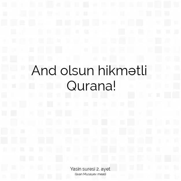 Ayetbul | Kuran Mealleri | Quran | Yasin suresi 2. ayet