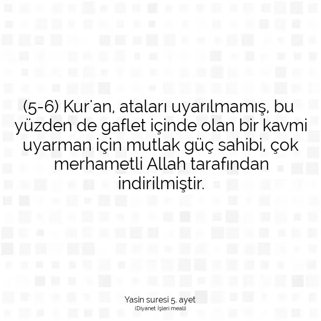 Ayetbul | Kuran Mealleri | Quran | Yasin suresi 5. ayet